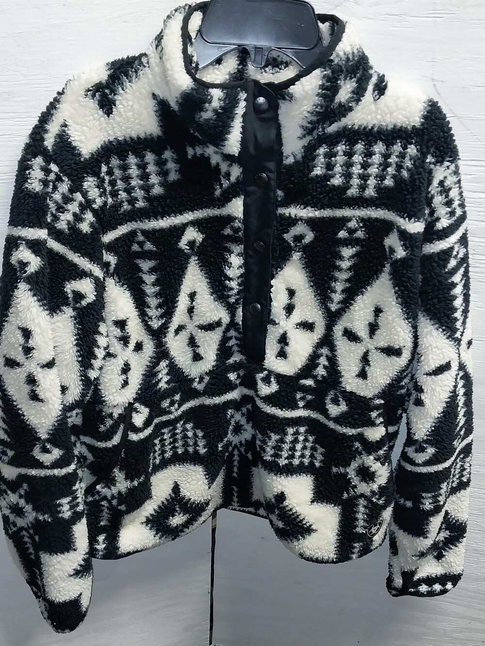 Ariat Women's  Berber Snap Front Fleece Sweatshirt Southwestern Jacket Aztec SzM